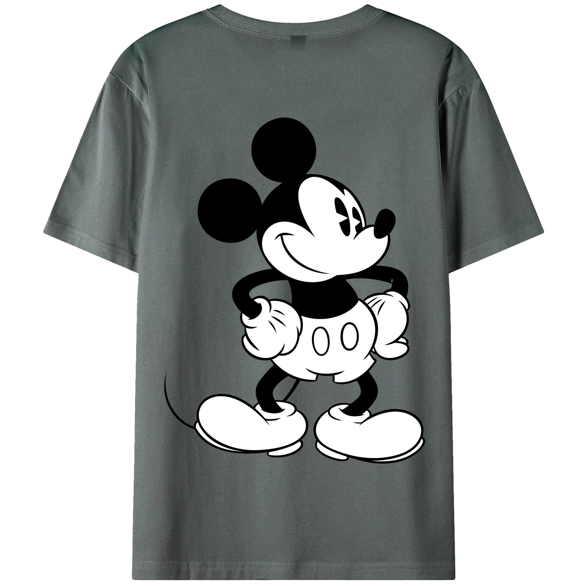 （画像用） ミッキーマウス Mickey Mouse 綿100％半袖Tシャツ（背面プリント）